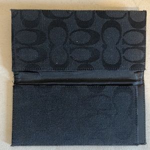 COACH wallet check book black signature